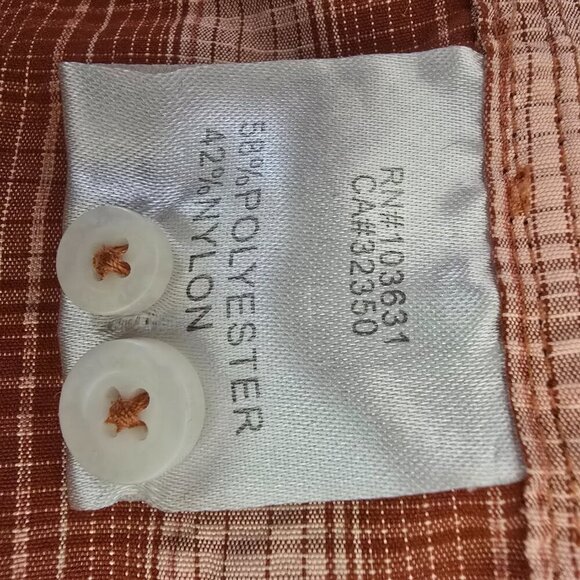 SIMMS FISHING PRODUCTS LONG SLEEVE BUTTON DOWN RUST CREAM MENS XL EUC - Picture 8 of 13